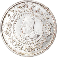 Coin, Morocco, Mohammed V, 500 Francs, 1956/AH1376, Paris, MS(60-62), Silver