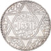 Coin, Morocco, 'Abd al-Aziz, Rial, 10 Dirhams, 1903, Paris, AU(55-58), Silver