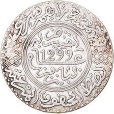 Coin, Morocco, Moulay al-Hasan I, 5 Dirhams, 1881, Paris, EF(40-45), Silver