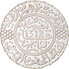 Coin, Morocco, Moulay al-Hasan I, 5 Dirhams, 1894, Paris, AU(55-58), Silver