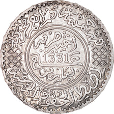 Coin, Morocco, Yusuf, 1/2 Rial, 5 Dirhams, 1912, bi-Bariz, Paris, AU(50-53)