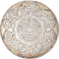 Coin, Morocco, 'Abd al-Aziz, 10 Dirhams, 1895, Berlin, AU(55-58), Silver, KM:13