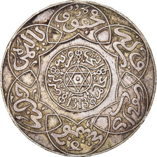 Coin, Morocco, 'Abd al-Aziz, 5 Dirhams, 1895/AH1313, Berlin, EF(40-45), Silver