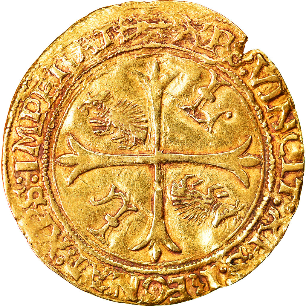 Coin, France, Louis XII, Ecu d'or aux Porcs-Epics, Bayonne, EF(40-45), Gold