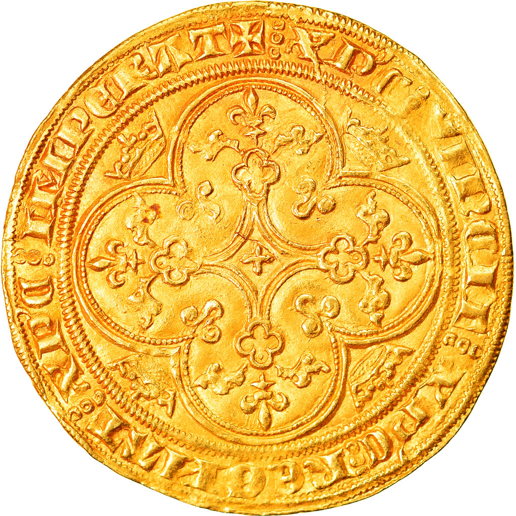 Coin, France, Philippe VI, Chaise d'or, 1346, MS(60-62), Gold, Duplessy:258