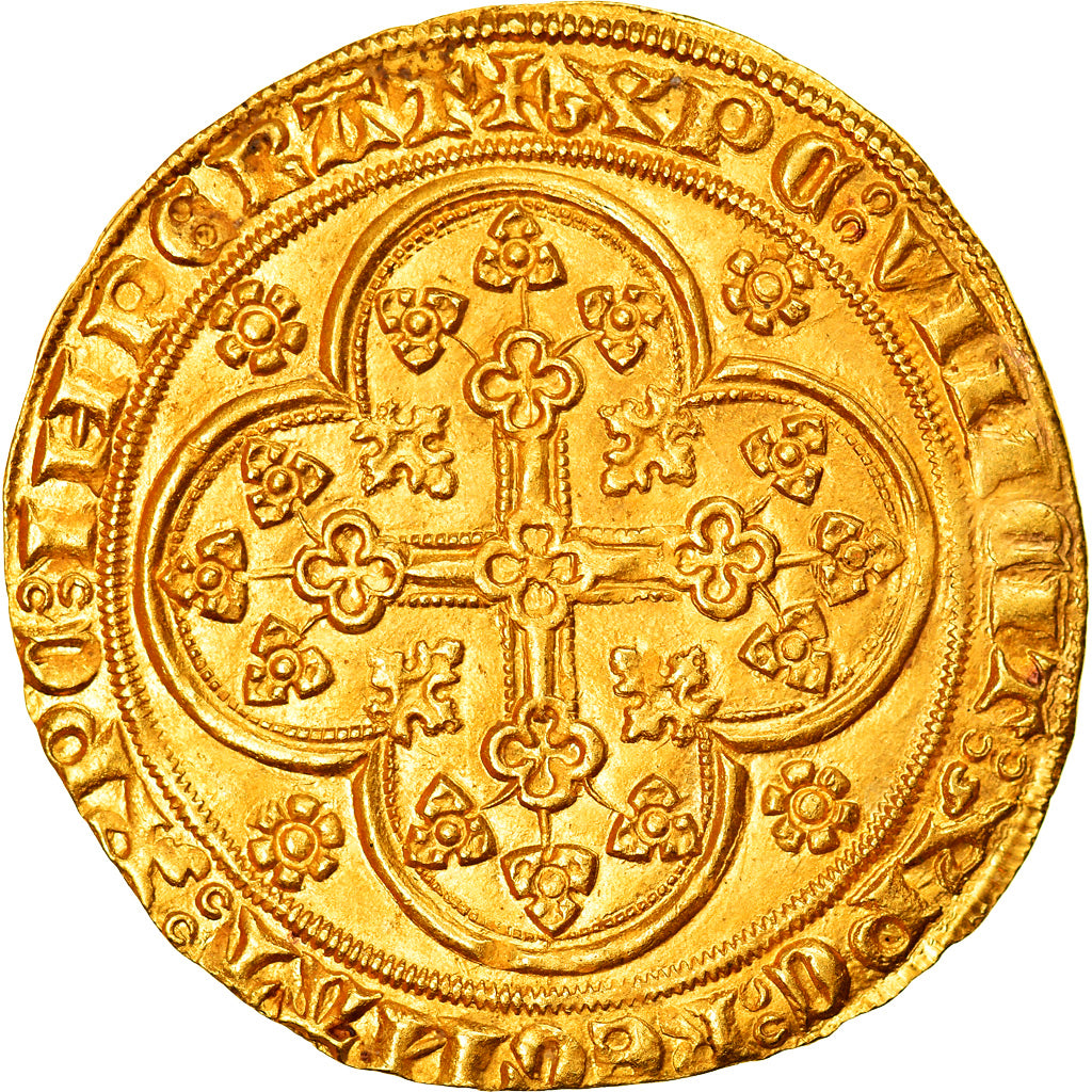 Munten, Frankrijk, Vlaanderen, Louis II de Mâle, Chaise d'or, PR+, Goud