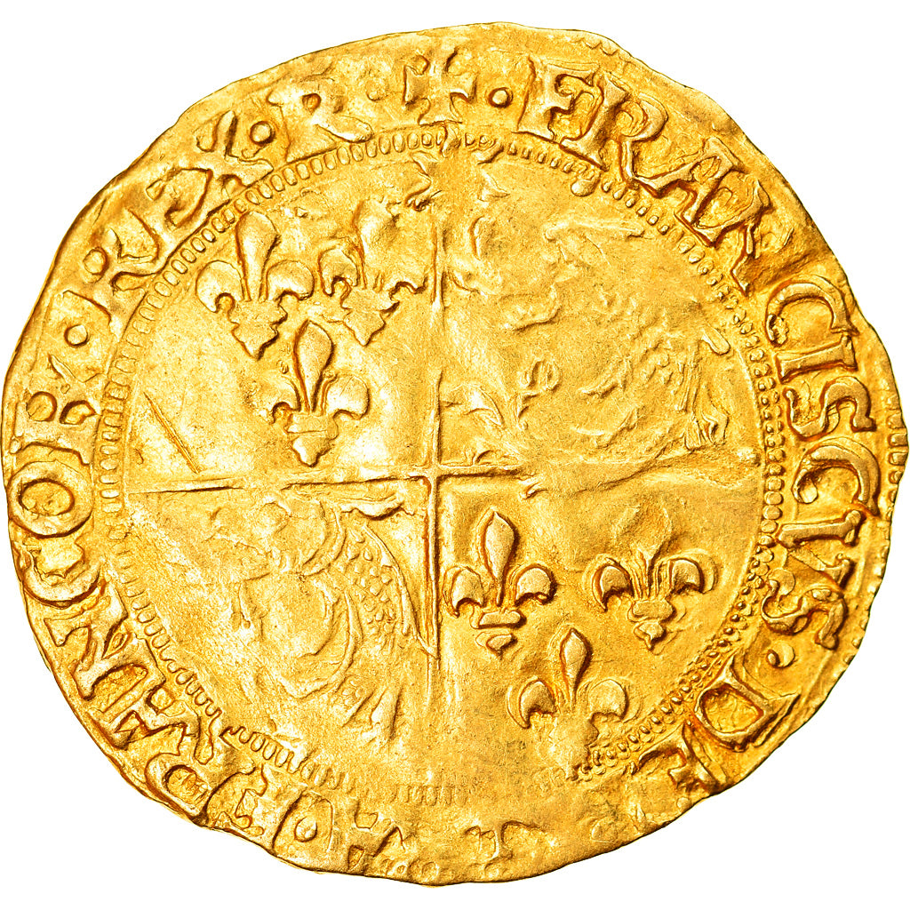 Moneda, Francia, François Ier, Ecu d'or du Dauphiné, Ecu d'or, 1519, Romans