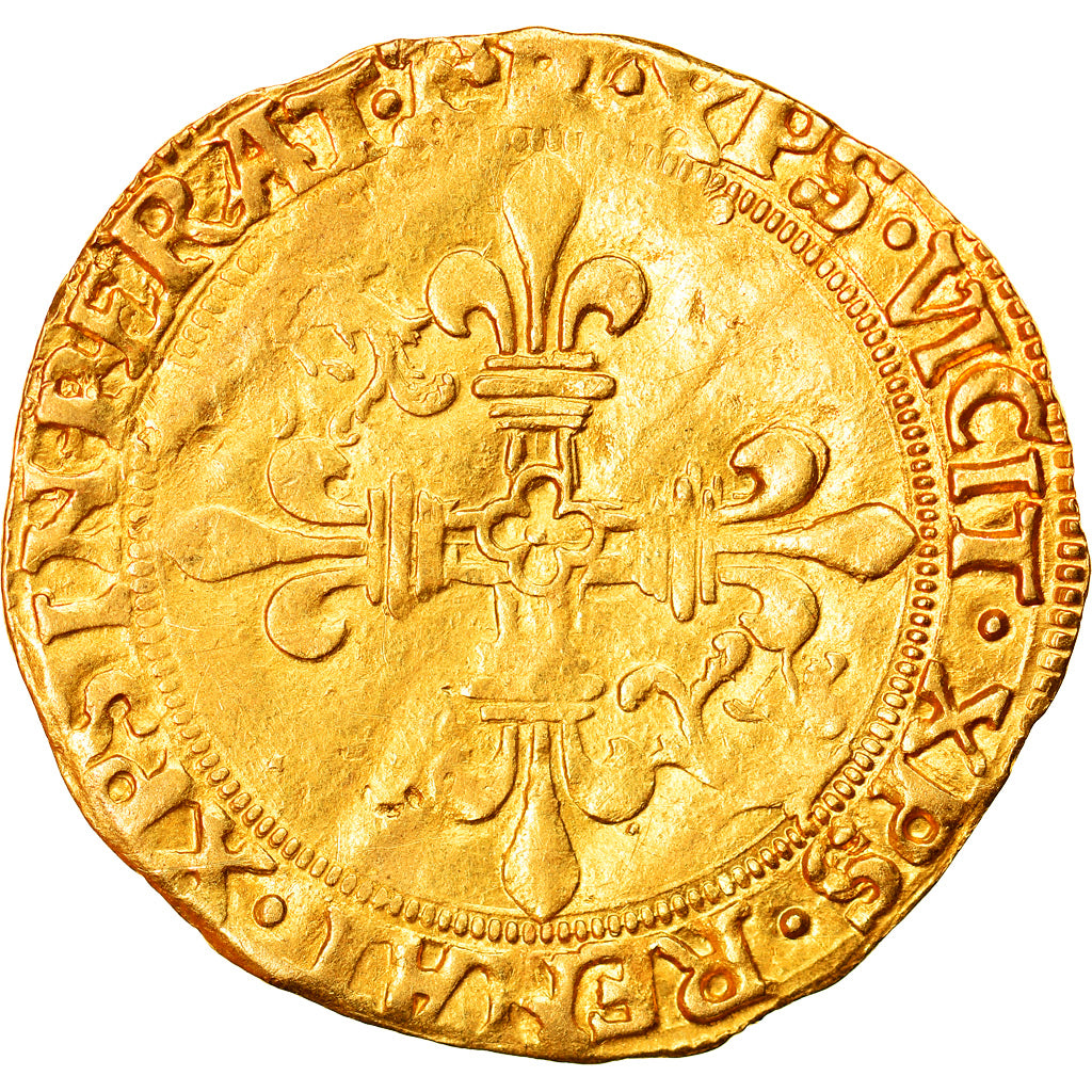 Moneda, Francia, François Ier, Ecu d'or du Dauphiné, Ecu d'or, 1519, Romans