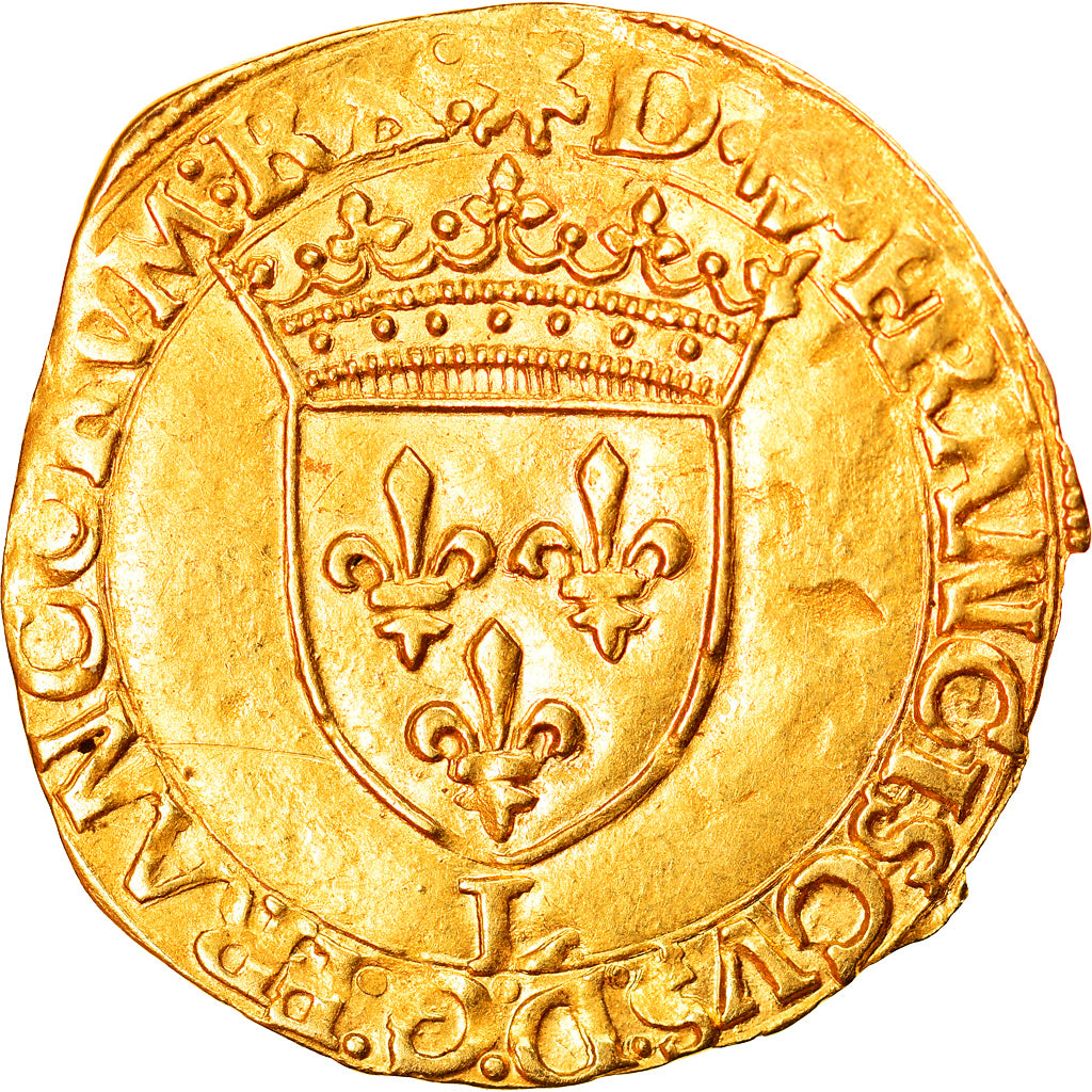 Coin, France, François Ier, Ecu d'or, Bayonne, AU(50-53), Gold, Duplessy:882