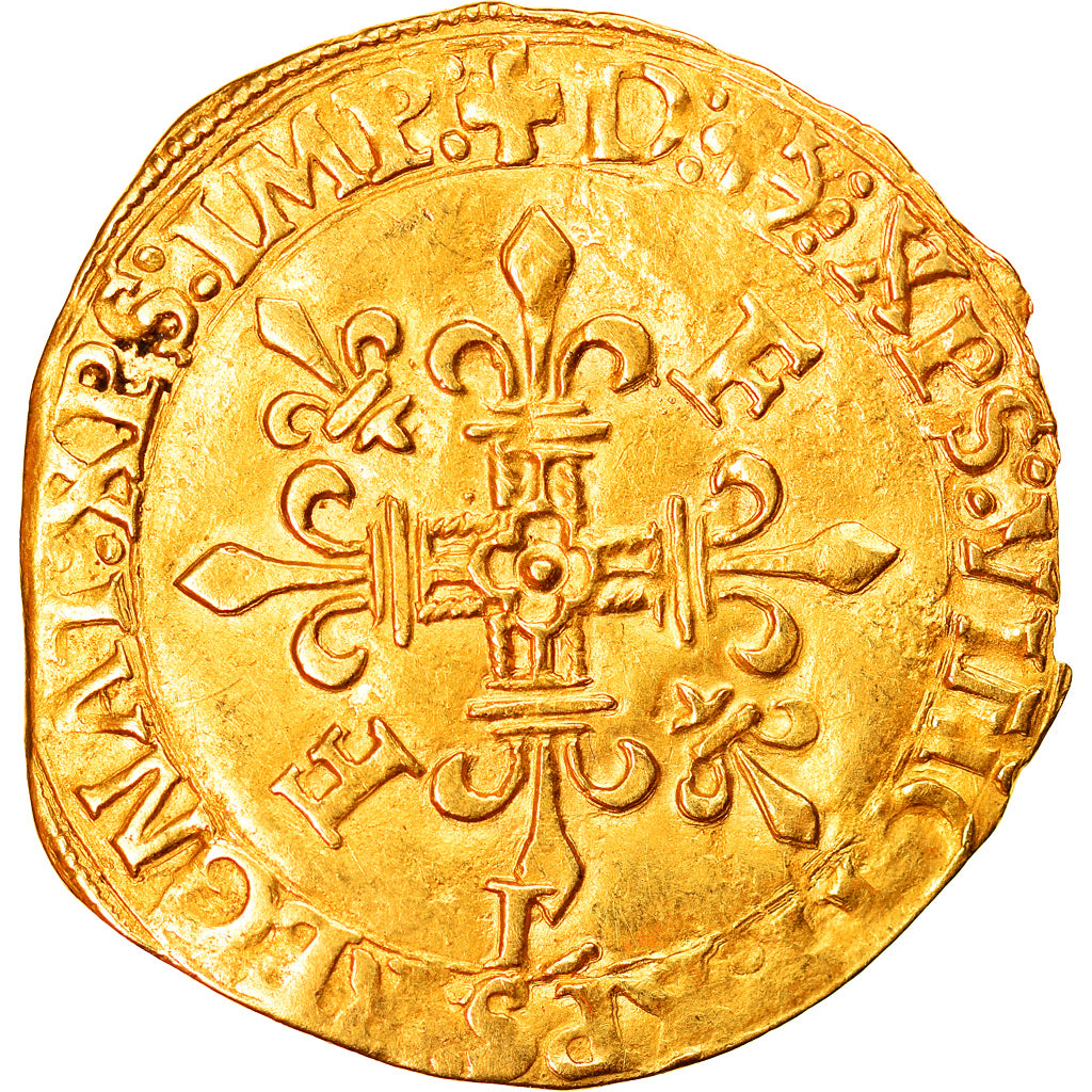Coin, France, François Ier, Ecu d'or, Bayonne, AU(50-53), Gold, Duplessy:882