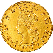 Moeda, França, Louis XV, Demi-Louis d'or de Noailles, 1/2 Louis d'or, 1717