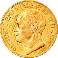 Coin, Italy, Vittorio Emanuele III, 50 Lire, 1911, Rome, AU(55-58), Gold, KM:54