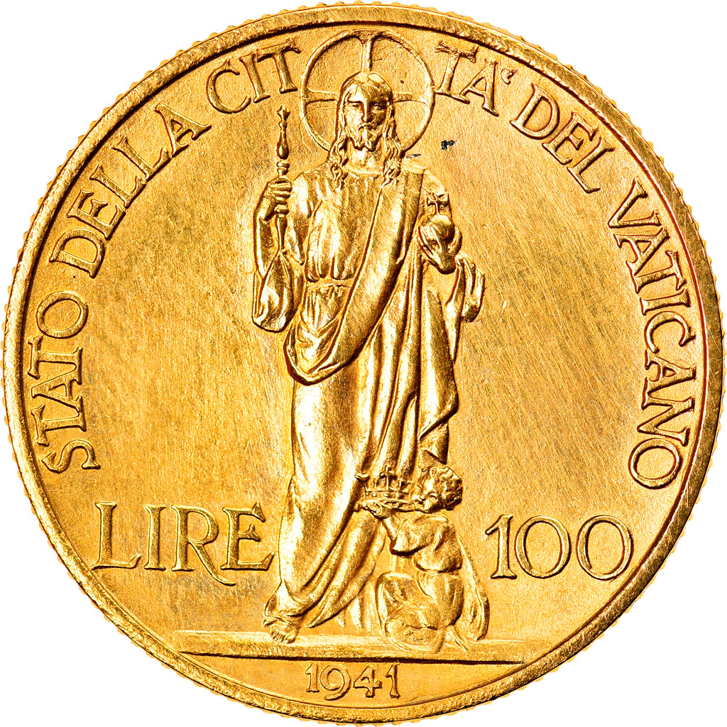 Coin, VATICAN CITY, Pius XII, 100 Lire, 1941, Rome, MS(63), Gold, KM:30.2