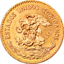 Coin, Mexico, 20 Pesos, 1959, Mexico City, MS(60-62), Gold, KM:478