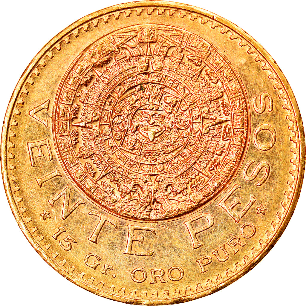 Coin, Mexico, 20 Pesos, 1959, Mexico City, MS(60-62), Gold, KM:478