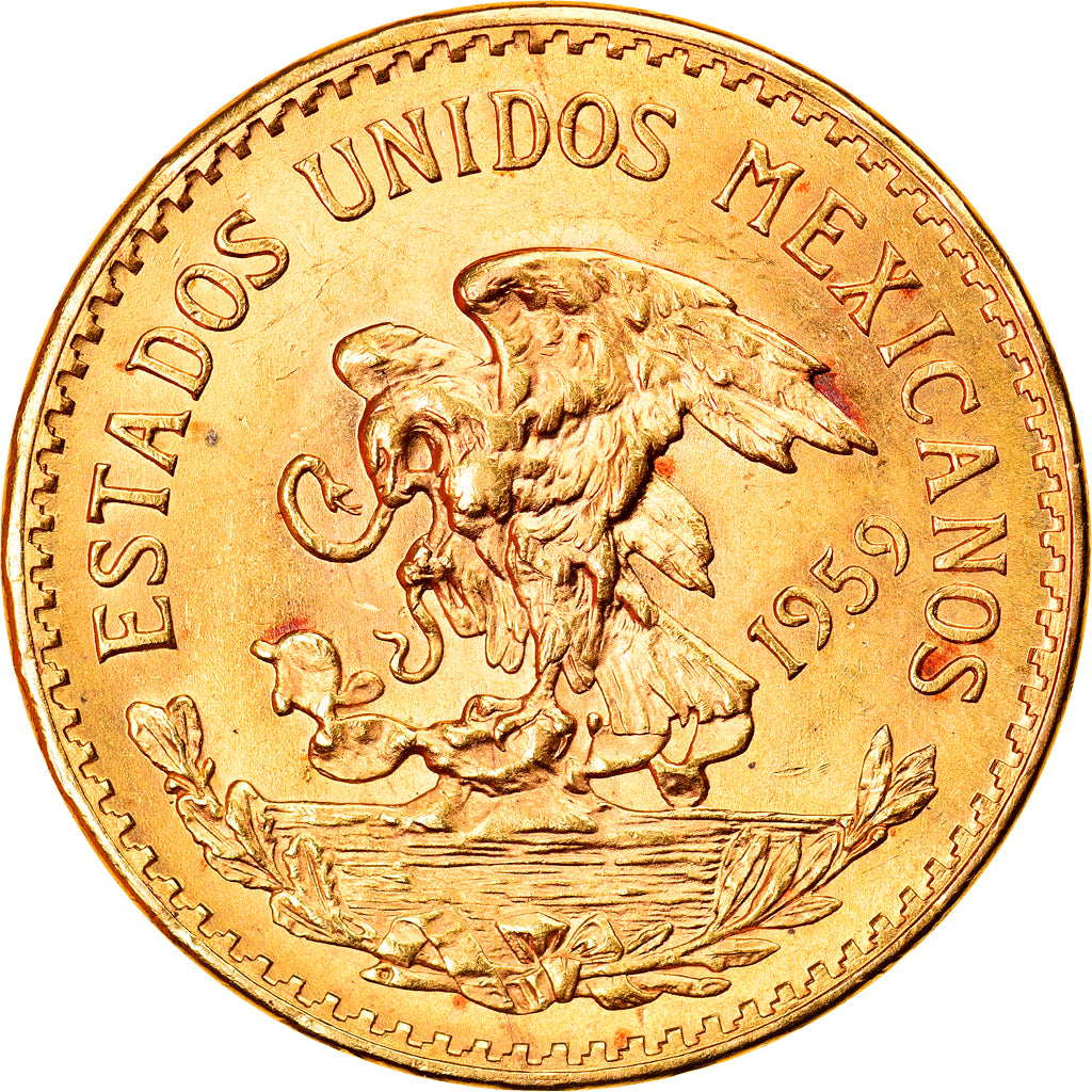 Moneda, México, 20 Pesos, 1959, Mexico City, SC, Oro, KM:478