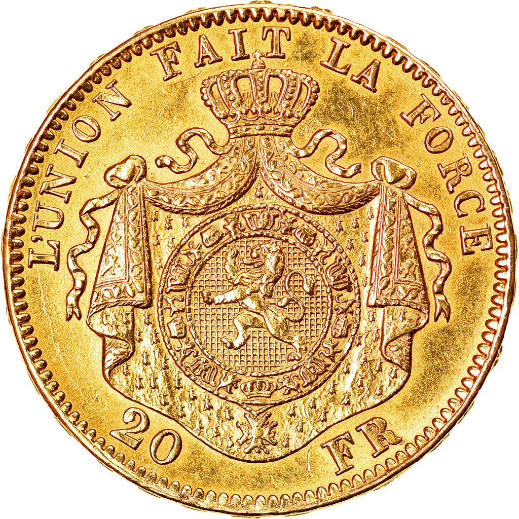 Münze, Belgien, Leopold II, 20 Francs, 20 Frank, 1875, SS, Gold, KM:37