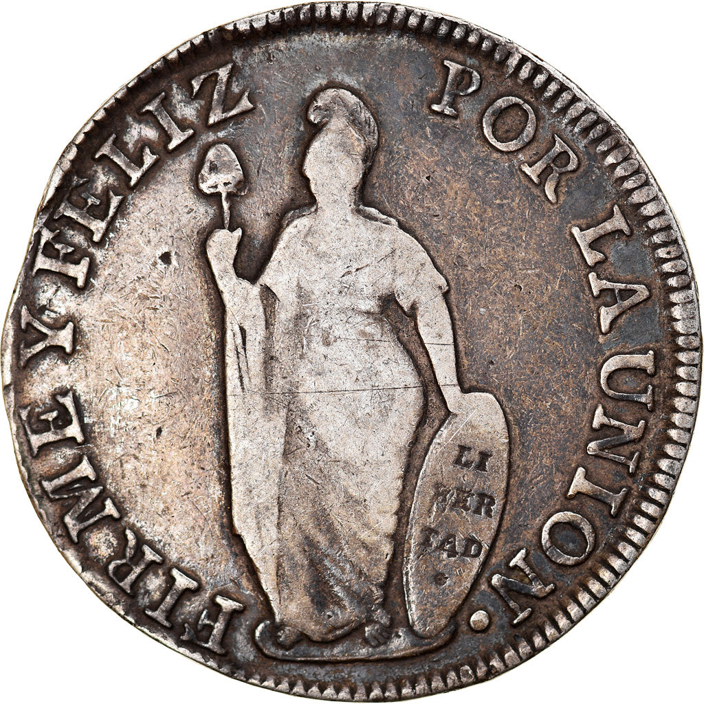 Moneda, Perú, 8 Reales, 1835, Lima, BC+, Plata, KM:142.3
