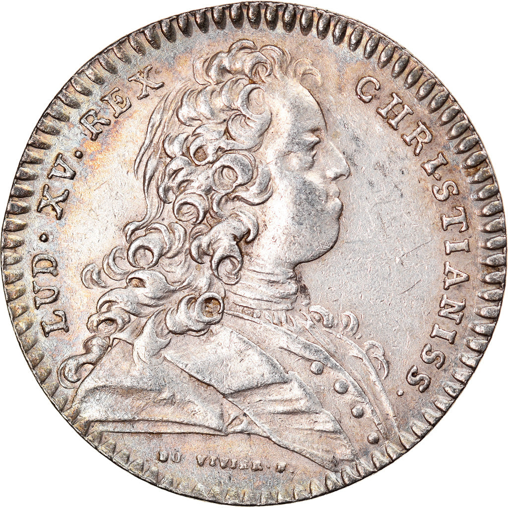 Francja, Token, Ludwik XV, Ville de Rouen, AU(50-53), Srebro, Feuardent:6209