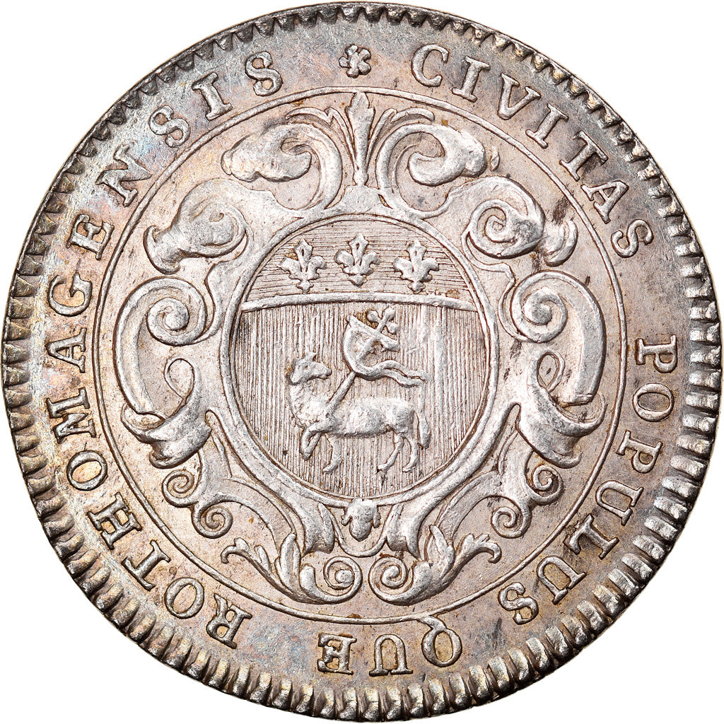 Francja, Token, Ludwik XV, Ville de Rouen, AU(50-53), Srebro, Feuardent:6209