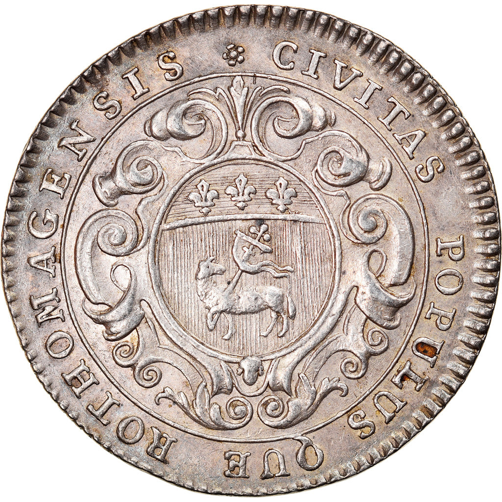 France, Token, Louis XV, Ville de Rouen, EF(40-45), Silver, Feuardent:6213 var.