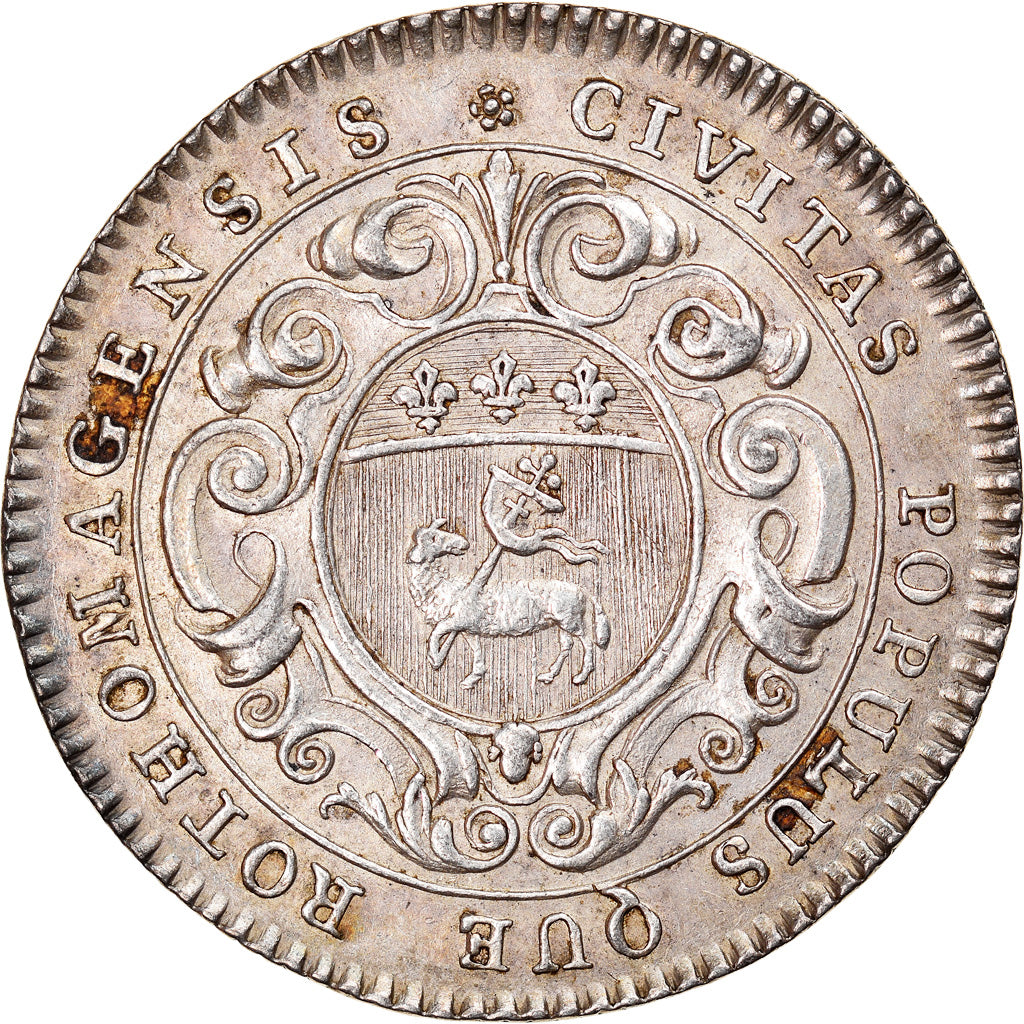 Frankrijk, Token, Louis XV, Ville de Rouen, ZF, Zilver, Feuardent:6213 var.