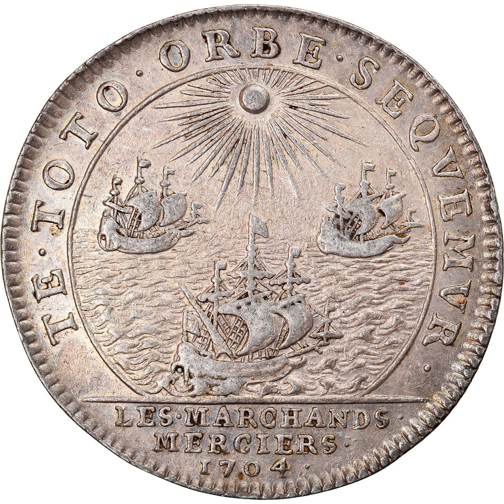 Francja, Token, Królewskie, Corporations, Les Marchands Merciers, 1704