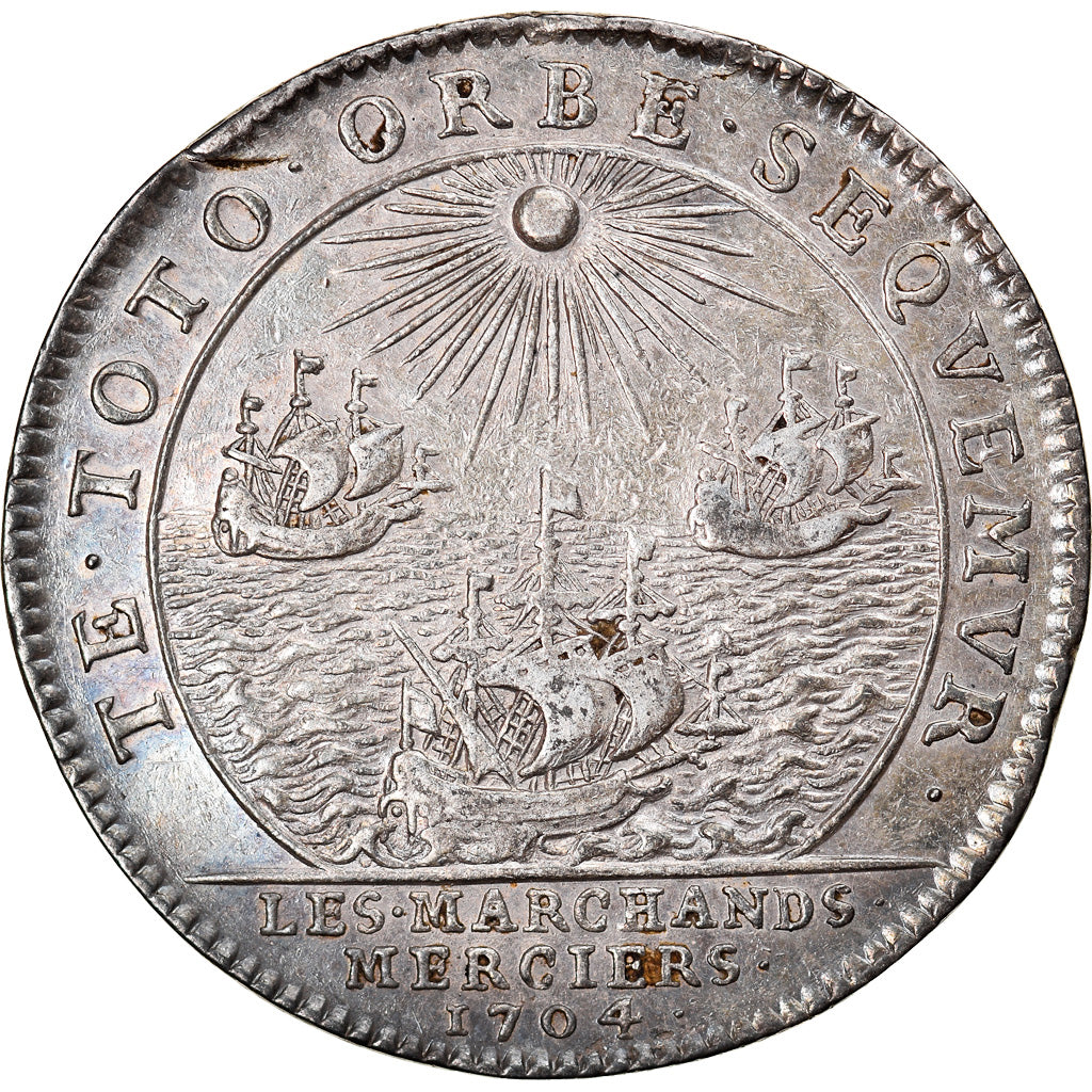 Francja, Token, Królewskie, Corporations, Les Marchands Merciers, 1704