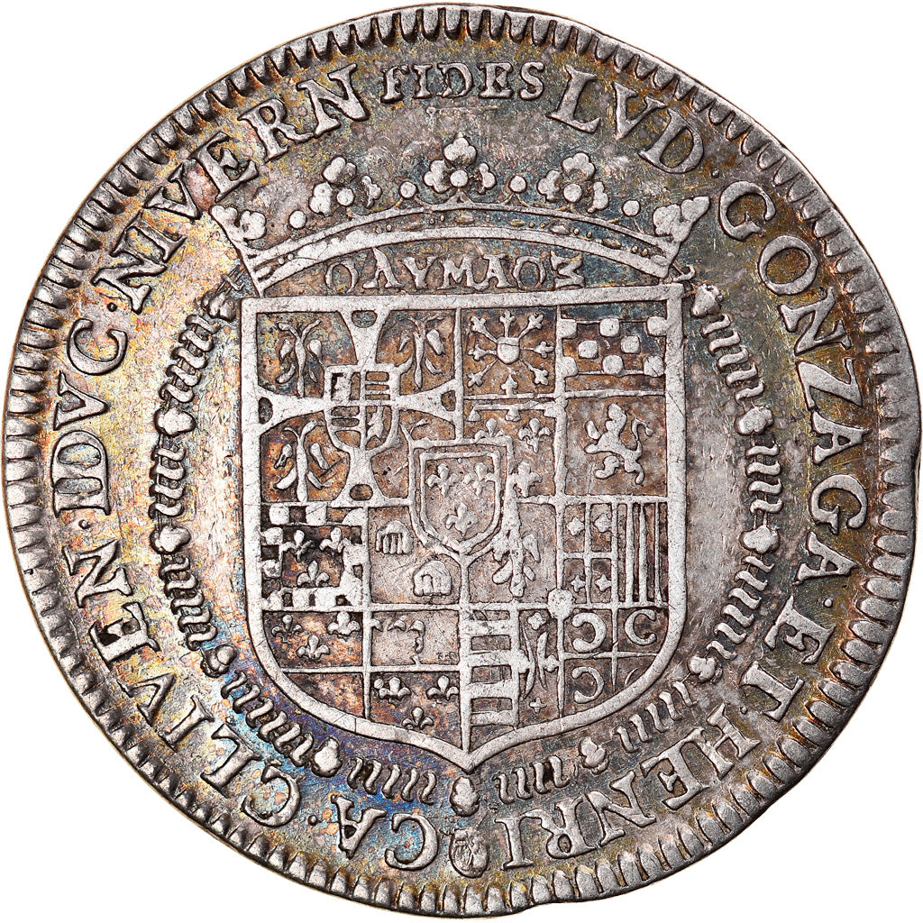 Frankrijk, Token, Louis de Gonzague et Henriette de Clèves, 1651, ZF+, Zilver