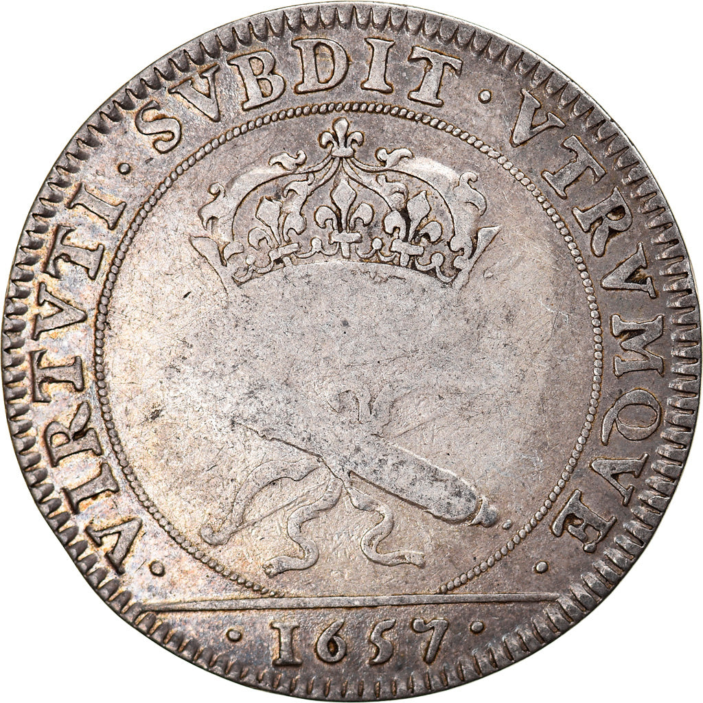 Francja, Token, Louis XIV, Conseil du Roi, 1657, VF(30-35), Srebro