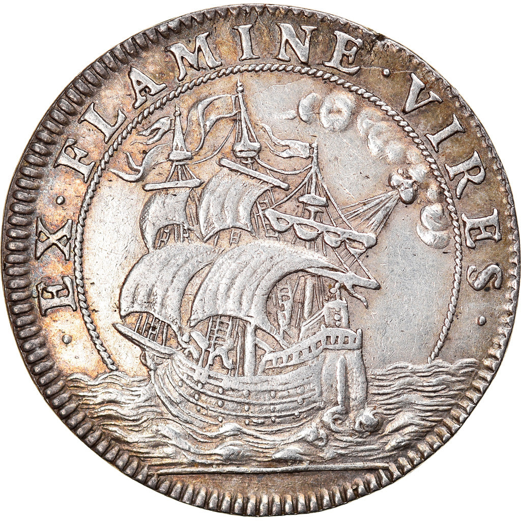 Francja, Token, Corporations, Drapiers et Tisserands, 1656, AU(50-53), Srebro