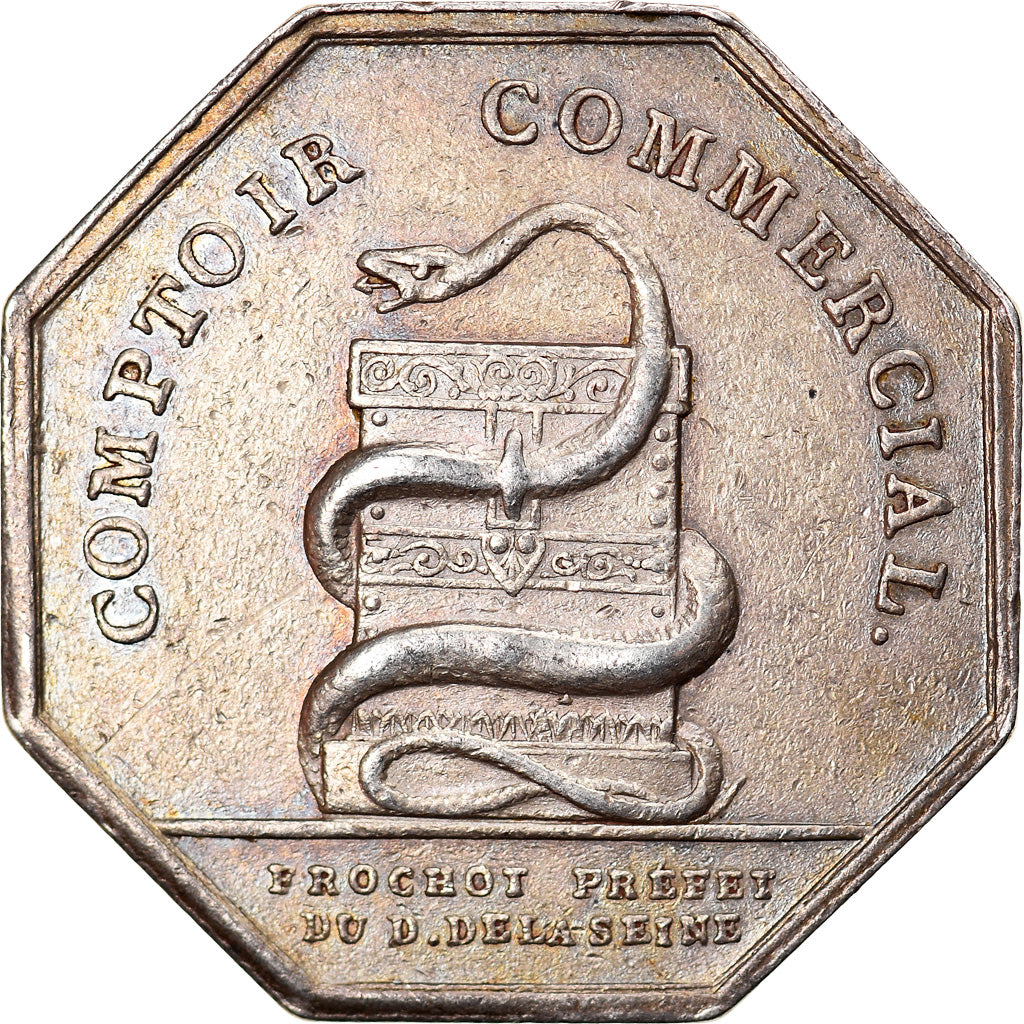 France, Token, Banques, Comptoir Commercial, 1802, AU(50-53), Silver