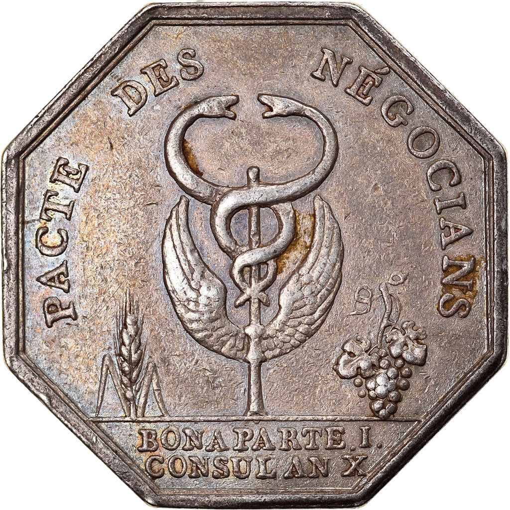 France, Token, Banques, Comptoir Commercial, 1802, AU(50-53), Silver