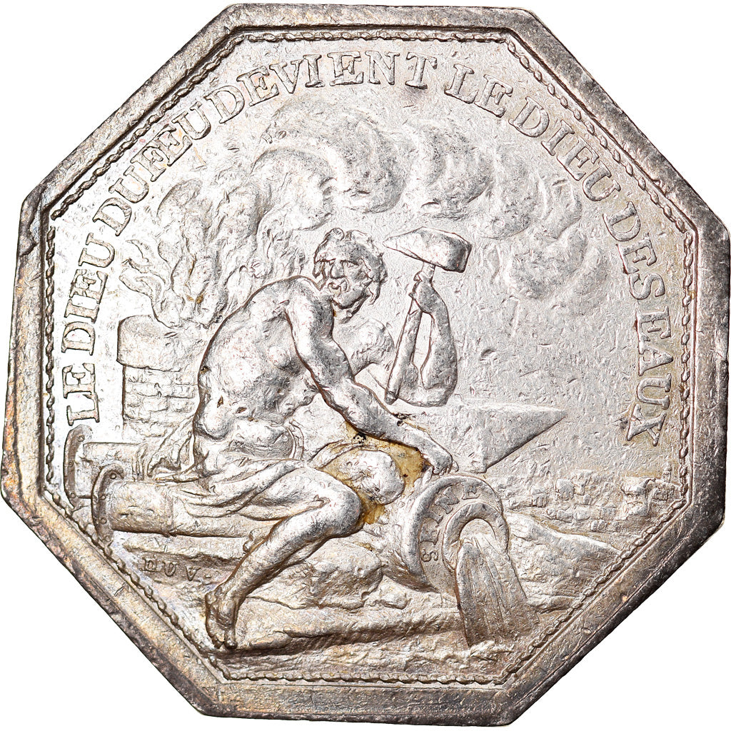 France, Token, Administration royale des Eaux de Paris, 1788, AU(50-53), Silver