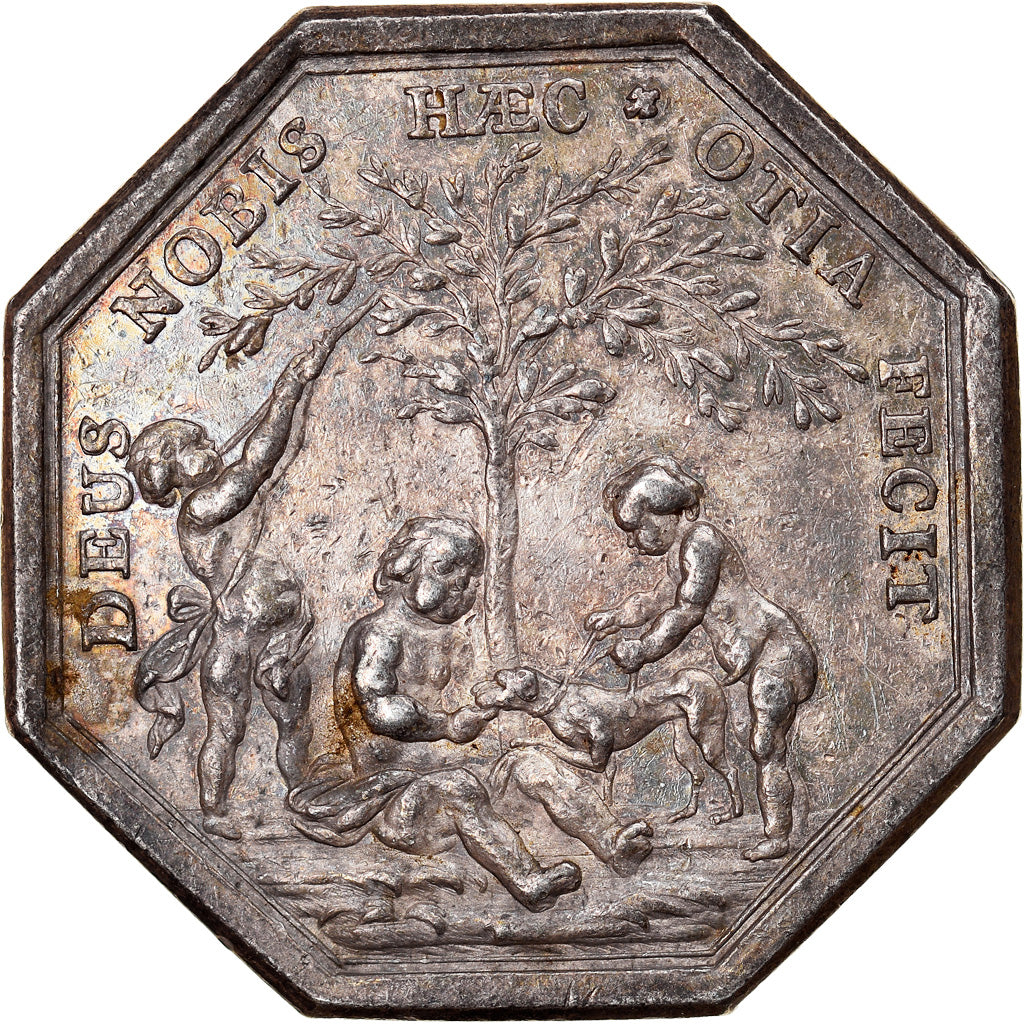 Francia, Token, Deus Nobis Haec Otia Fecit, EBC, Plata, Feuardent:manque