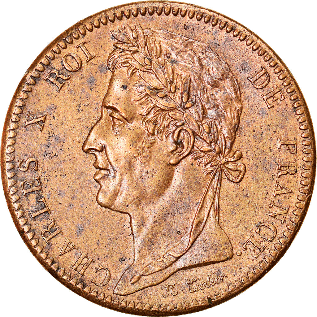 Monnaie, Colonies françaises, Charles X, 10 Centimes, 1825, Paris, SUP+