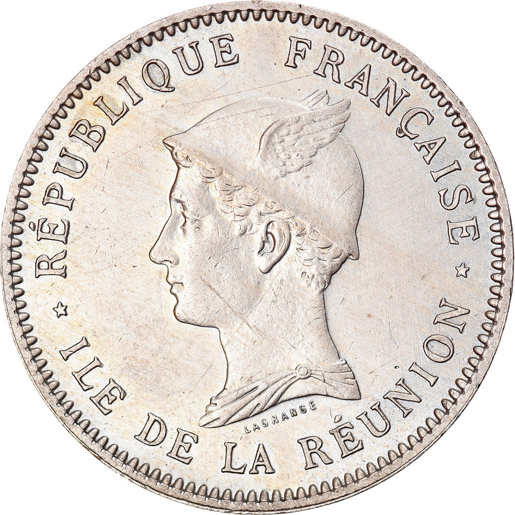 Coin, Réunion, Franc, 1896, AU(50-53), Copper-nickel, KM:5