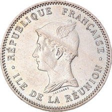 Moneta, Reunion, Franc, 1896, AU(50-53), Miedź-Nikiel, KM:5