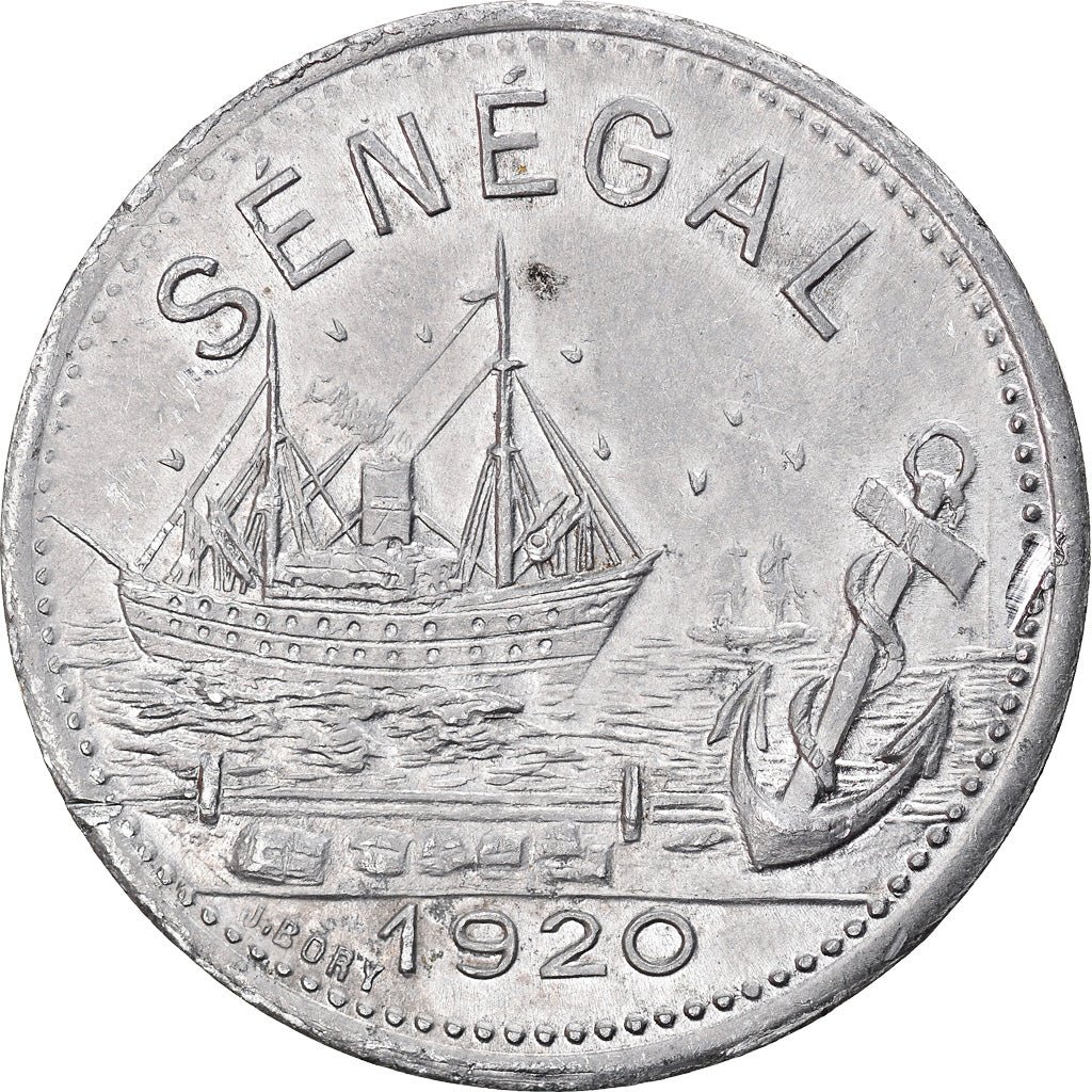 Moneta, Senegal, Chambre de Commerce Dakar, 25 Centimes, 1920, SPL, Alluminio