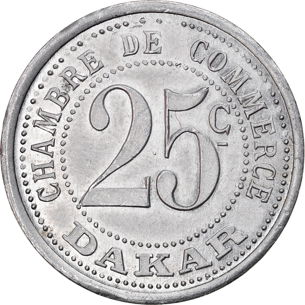 Moneta, Senegal, Chambre de Commerce Dakar, 25 Centimes, 1920, SPL, Alluminio