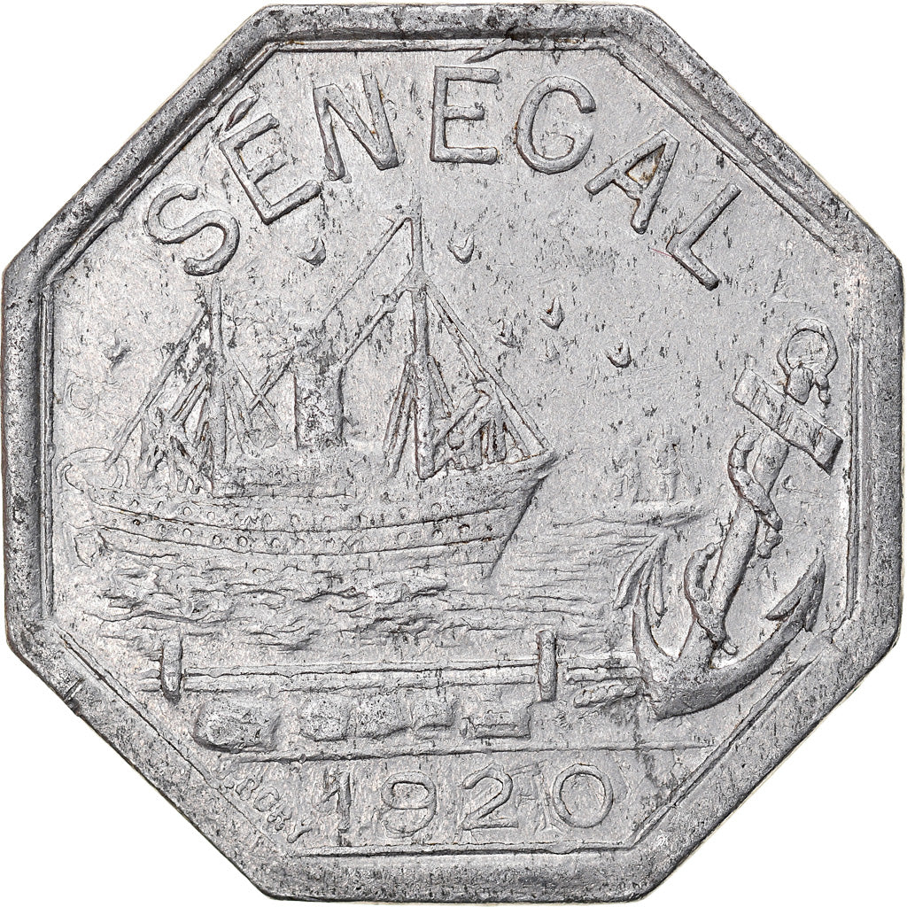Coin, Senegal, Chambre de Commerce Rufisque, 50 Centimes, 1920, AU(50-53)