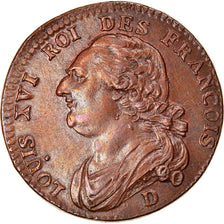 Coin, France, 12 deniers françois, 12 Deniers, 1791, Lyon, MS(60-62), Bronze