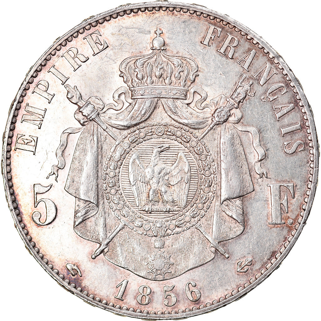 Moeda, França, Napoleon III, Napoléon III, 5 Francs, 1856, Paris, AU(55-58)