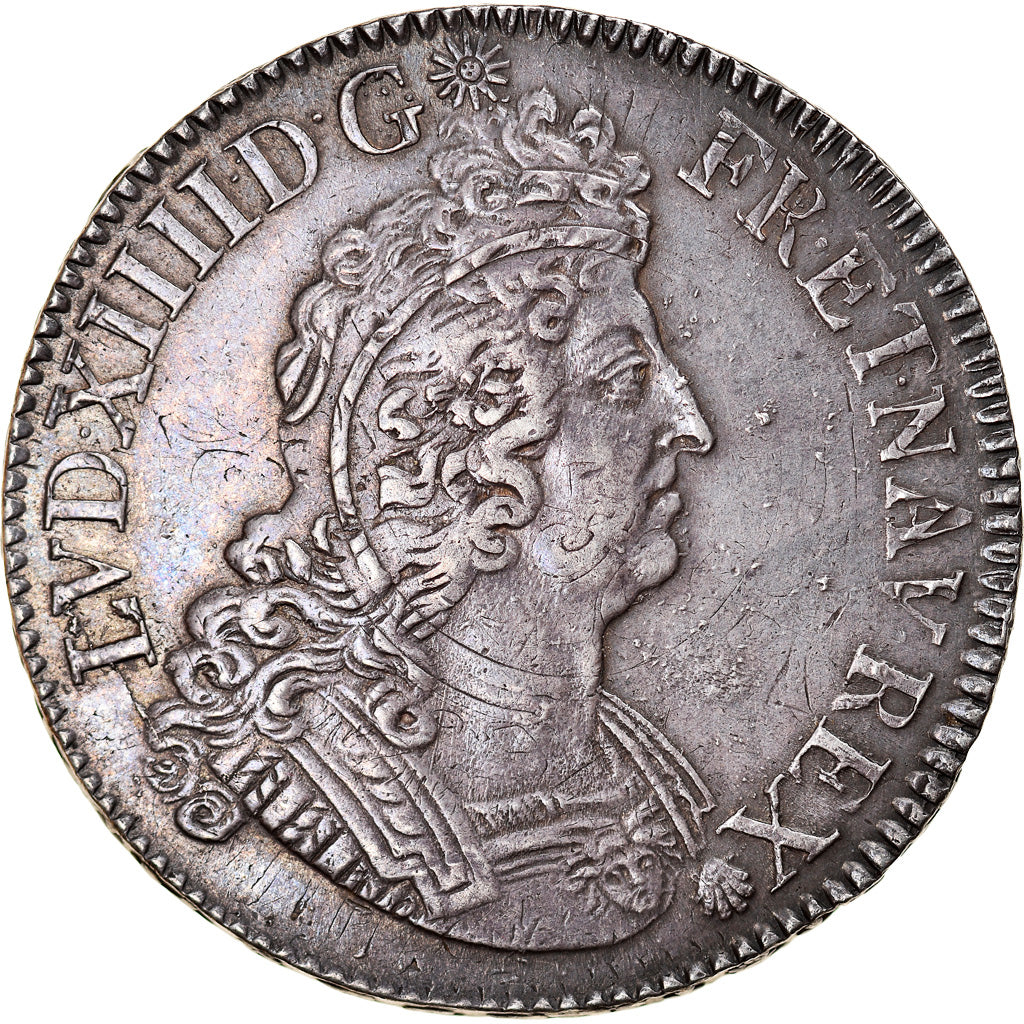 Moeda, França, Louis XIV, Écu aux insignes, Ecu, 1701, Paris, AU(50-53)