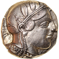 Coin, Attica, Athens, Tetradrachm, 455-449 BC, Athens, AU(55-58), Silver