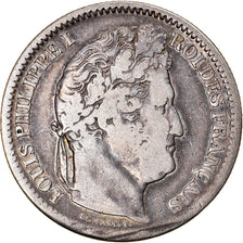 Moneda, Francia, Louis-Philippe, 2 Francs, 1834, Lille, BC+, Plata, KM:743.13