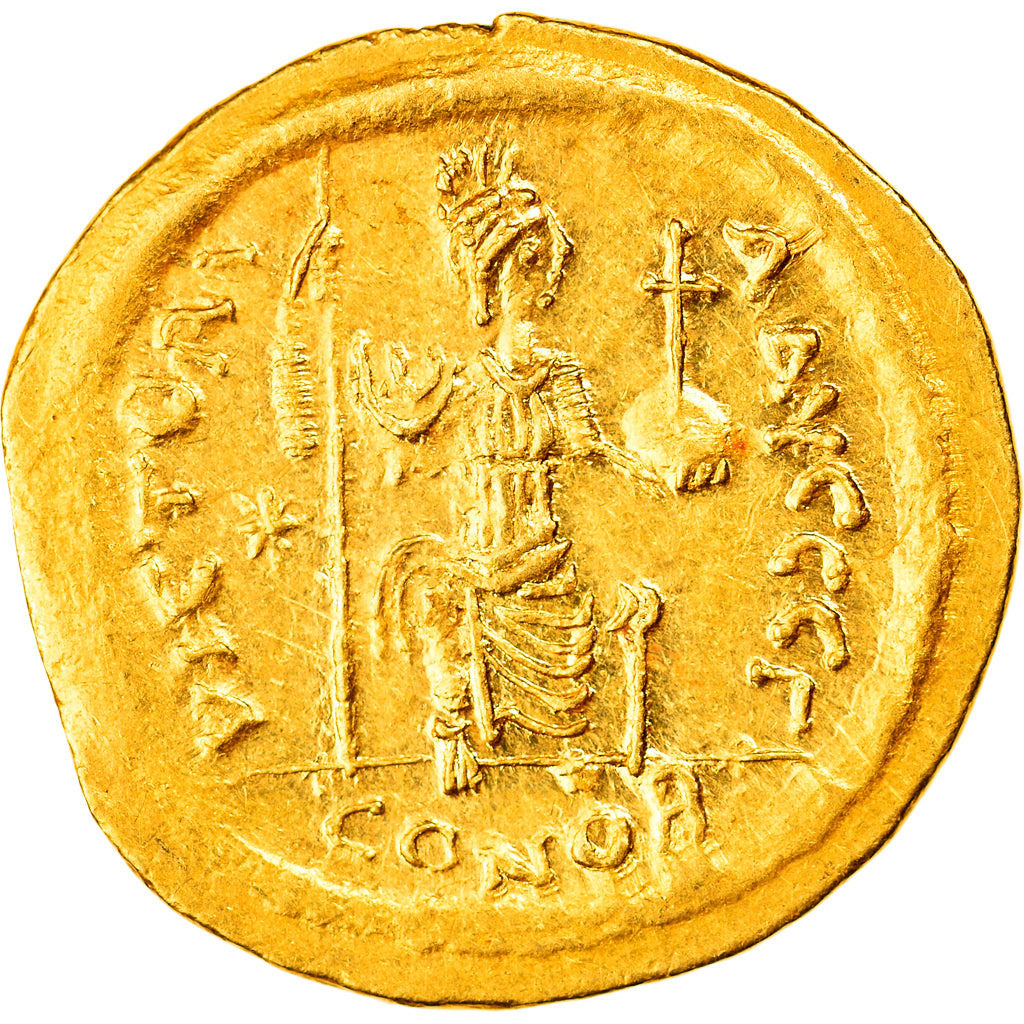 Münze, Justin II, Solidus, 565-578 AD, Constantinople, VZ, Gold, Sear:345
