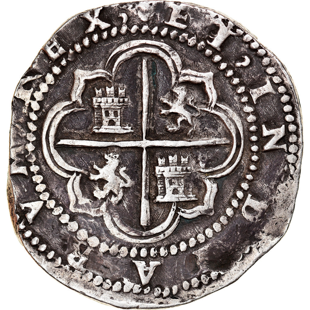 Coin, Bolivia, Philip II, Cob, 8 Reales, Potosi, Great Module, EF(40-45), Silver