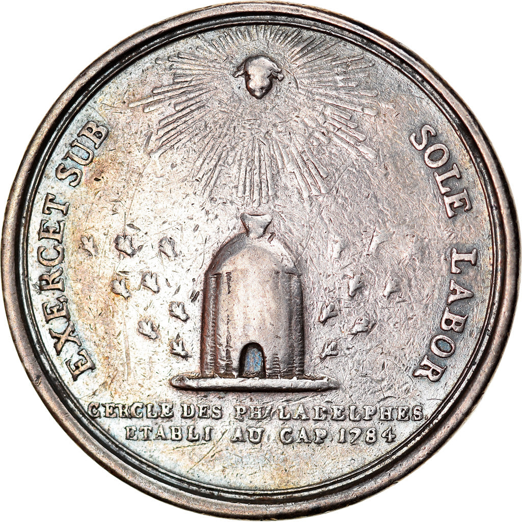 Francia, Token, Louis XVI, Cercle des Philadelphes, 1788, Simon, Saint-Domingue