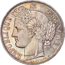 Moeda, França, Cérès, 5 Francs, 1851, Paris, MS(63), Prata, KM:761.1